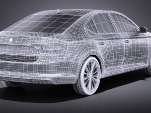 Skoda Superb 2017 vray 3D-Modell