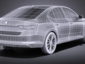 Skoda Superb 2017 vray 3D Model