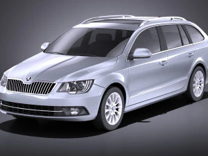 Skoda Superb Combi 2014 varia Modello 3D