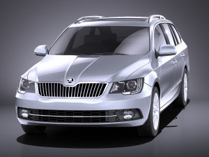 Skoda Superb Combi 2014 vary 3D मॉडल