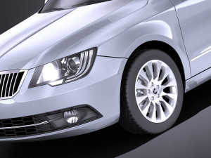 Skoda Superb Combi 2014 vary 3D मॉडल