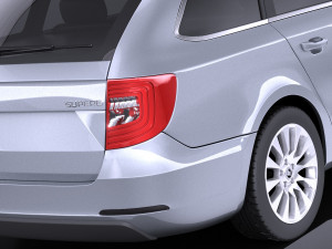 Skoda Superb Combi 2014 vary 3D मॉडल