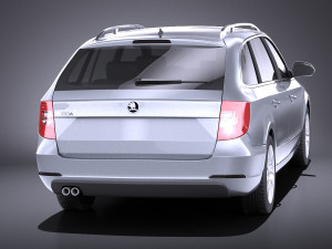 Skoda Superb Combi 2014 vary 3D मॉडल