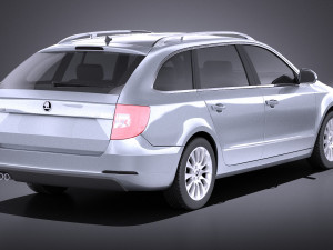 Skoda Superb Combi 2014 vary 3D मॉडल
