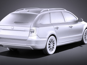 Skoda Superb Combi 2014 vary 3D मॉडल