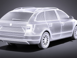 Skoda Superb Combi 2014 vary 3D मॉडल