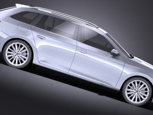 Skoda Superb Kombi 2017 vray 3Dモデル