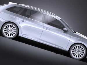 Skoda Superb Kombi 2017 vray 3D Model