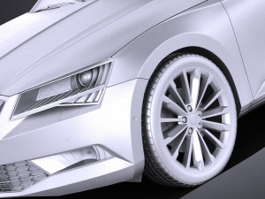 Skoda Superb Kombi 2017 vray 3Dモデル