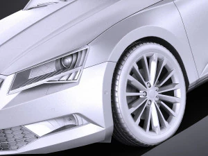 Skoda Superb Kombi 2017 vray 3D Model