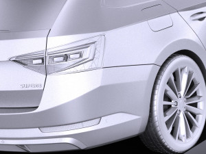 Skoda Superb Kombi 2017 vray 3Dモデル