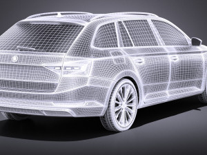 Skoda Superb Kombi 2017 vray 3Dモデル