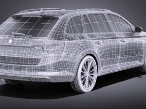 Skoda Superb Kombi 2017 vray 3Dモデル