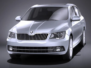 Skoda Superb Sedan 2014 vray 3D Model