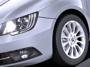 Skoda Superb Sedan 2014 vray 3D Model