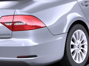 Skoda Superb Sedan 2014 vray 3D 모델