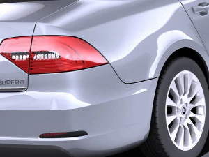 Skoda Superb Sedan 2014 vray 3D Model