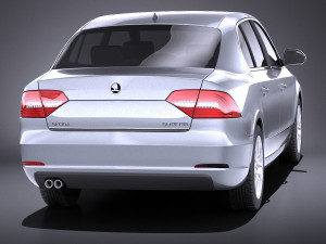 Skoda Superb Sedan 2014 vray 3D 모델