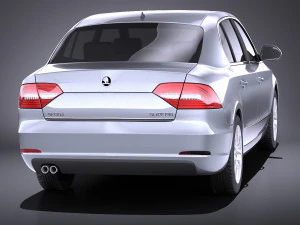Skoda Superb Sedan 2014 vray 3D Model