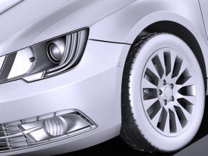 Skoda Superb Sedan 2014 vray 3D 모델