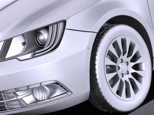 Skoda Superb Sedan 2014 vray 3D Model