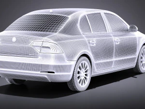 Skoda Superb Sedan 2014 vray 3D Model
