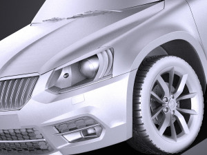Skoda Yeti 2016 vray 3D-Modell
