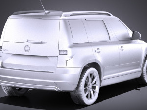 Skoda Yeti 2016 vray 3D-Modell