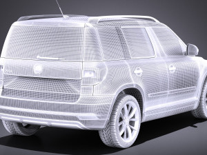 Skoda Yeti 2016 vray 3D-Modell