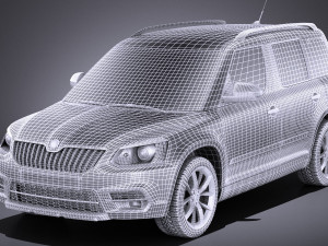 Skoda Yeti 2016 vray 3D-Modell
