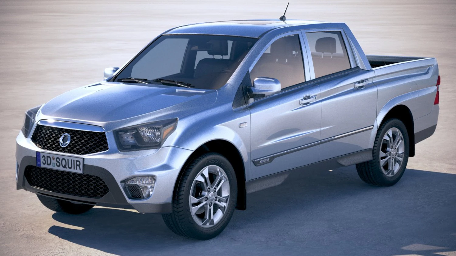 Ssangyong Action Sports 2013-2018 3D Model .c4d .max .obj .3ds .fbx .stl .blend