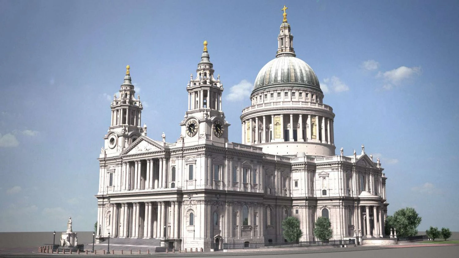 St Pauls Cathedral 3D Model .c4d .max .obj .3ds .fbx .stl .blend 