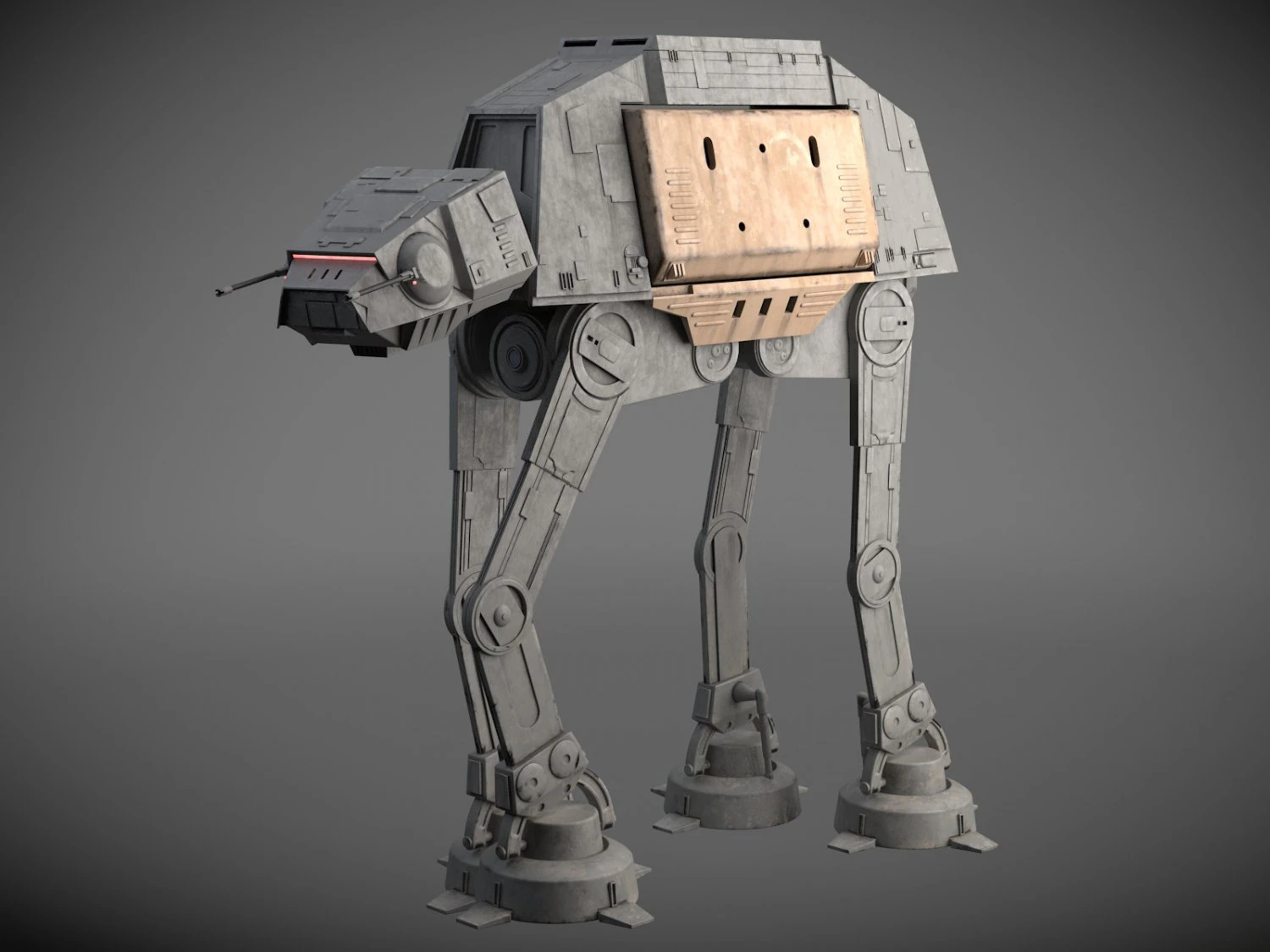 Star Wars AT-ACT Walker 3D Model .c4d .max .obj .3ds .fbx .stl .blend 
