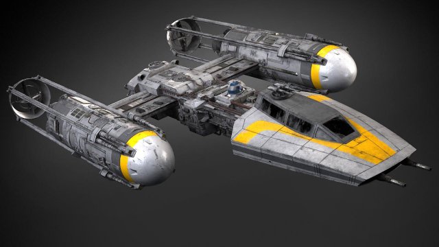 Star Wars Y-Wing Modelo 3D .c4d .max .obj .3ds .fbx .stl .blend 