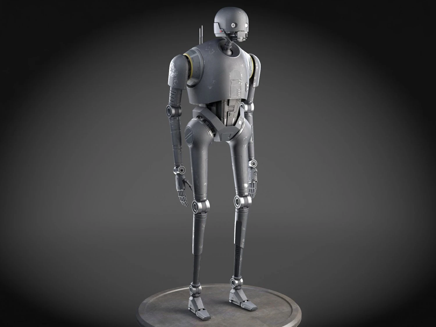 Starwars K2SO Droid 3D Model .c4d .max .obj .3ds .fbx .stl .blend