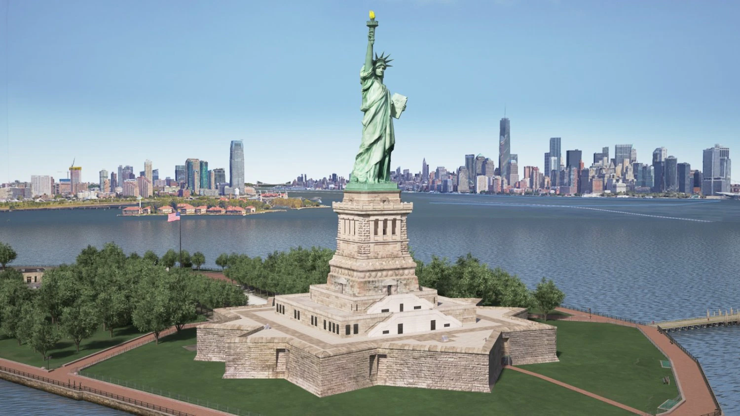 Statue of Liberty 3D Model .c4d .max .obj .3ds .fbx .stl .blend 