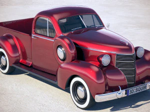 Studebaker Coupe Express 1938 3D Model