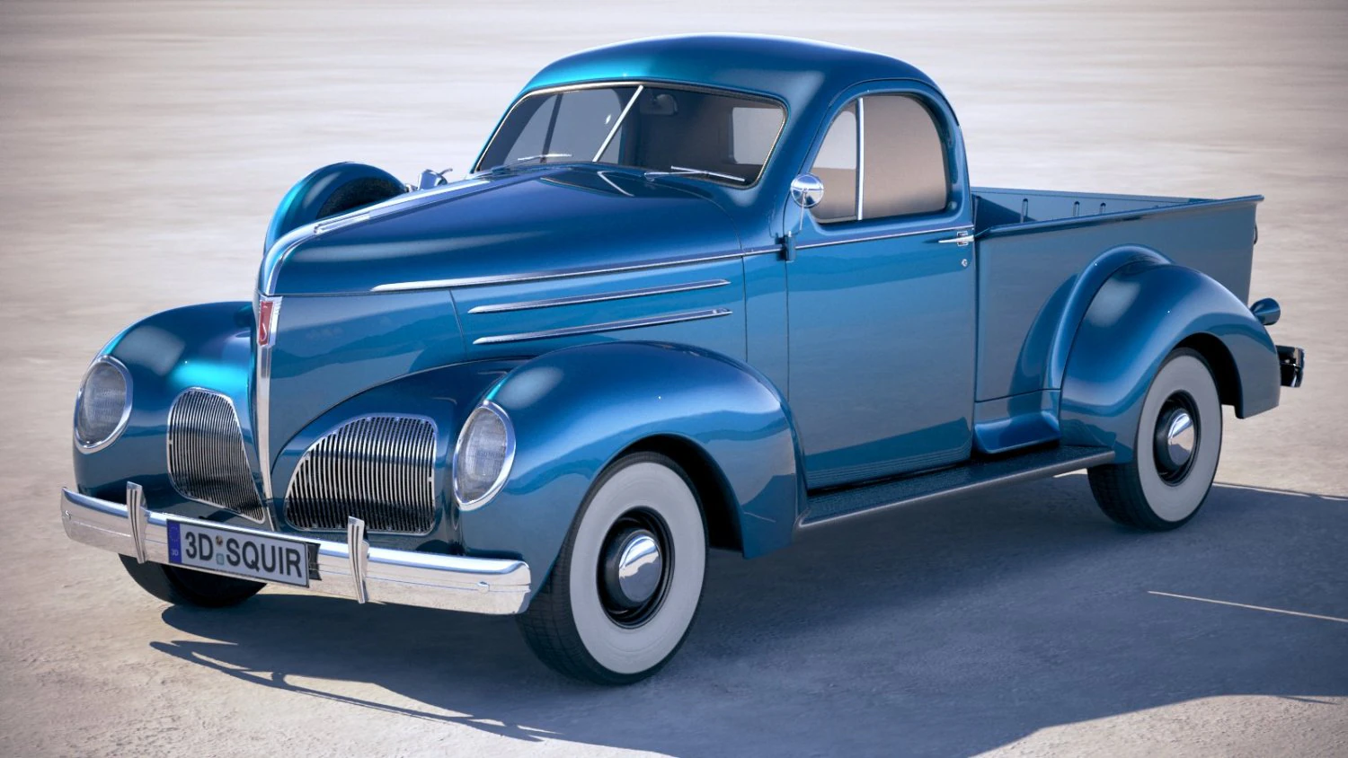 Studebaker Coupe Express Pickup 1939 3D Model .c4d .max .obj .3ds .fbx .stl .blend 