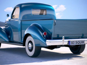 Studebaker Coupe Express Pickup 1939 3D Model