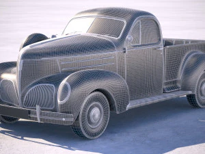 Studebaker Coupe Express Pickup 1939 3D Model