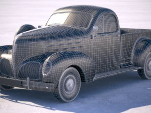 Studebaker Coupe Express Pickup 1939 3D Model