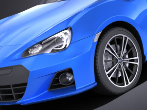 Subaru BRZ 2015 vray 3D Model
