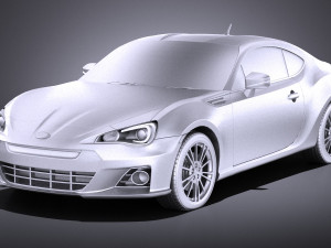 Subaru BRZ 2015 vray 3D Model