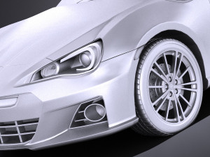 Subaru BRZ 2015 vray 3D Model