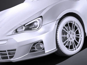 Subaru BRZ 2015 vray 3D Model
