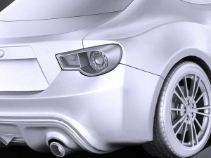 Subaru BRZ 2015 vray 3D Model