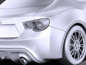 Subaru BRZ 2015 vray 3D Model