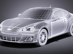 Subaru BRZ 2015 vray 3D Model