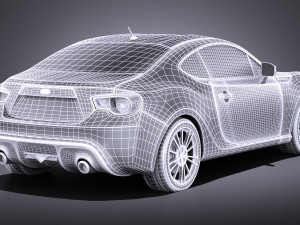 Subaru BRZ 2015 vray 3D Model
