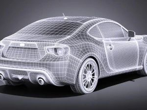 Subaru BRZ 2015 vray 3D Model